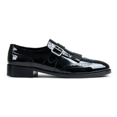 ISSAC | BLACK  PATENT KILTIE