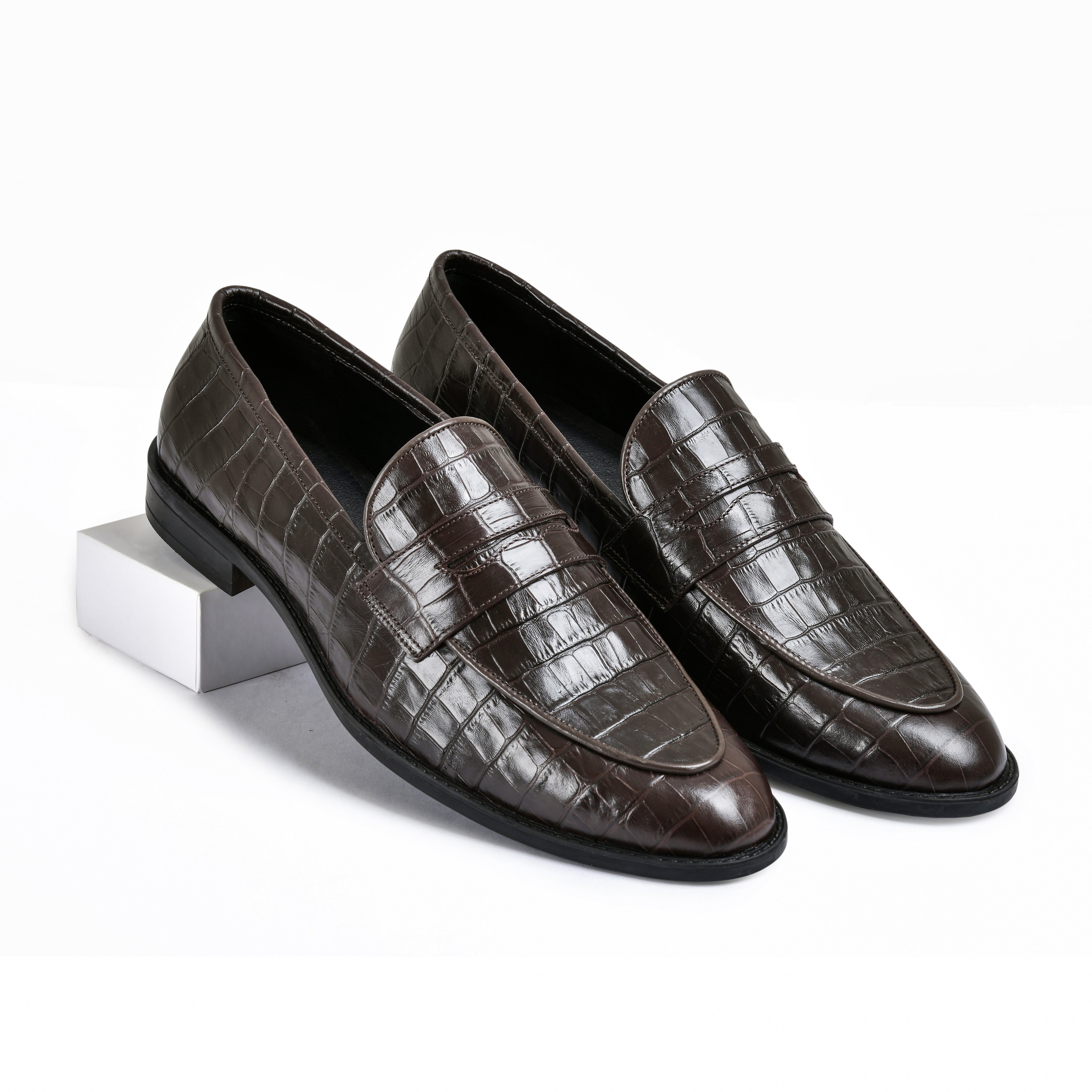 GEORGE | DARK BROWN CROCO