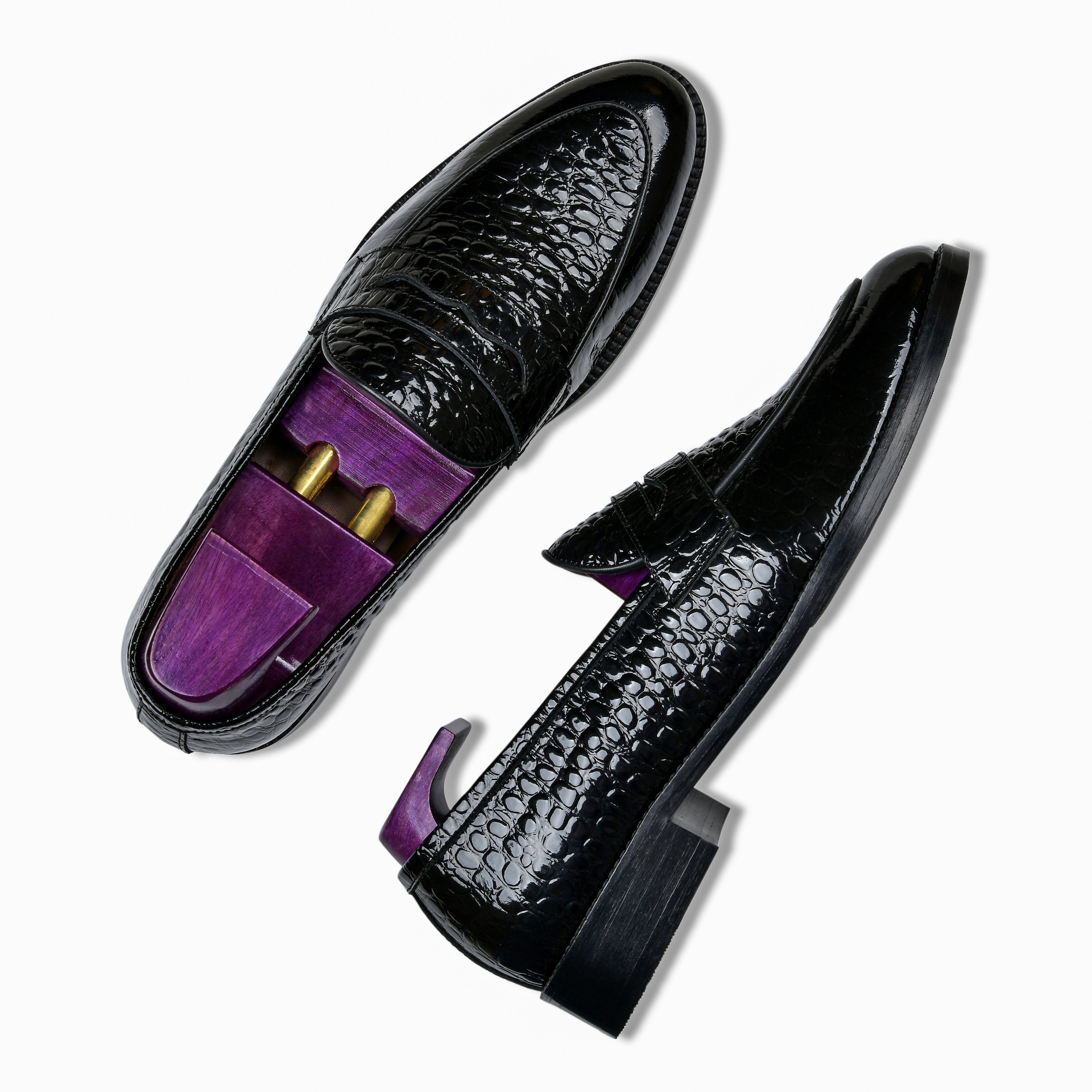 GEORGE | BLACK CROCO PATENT