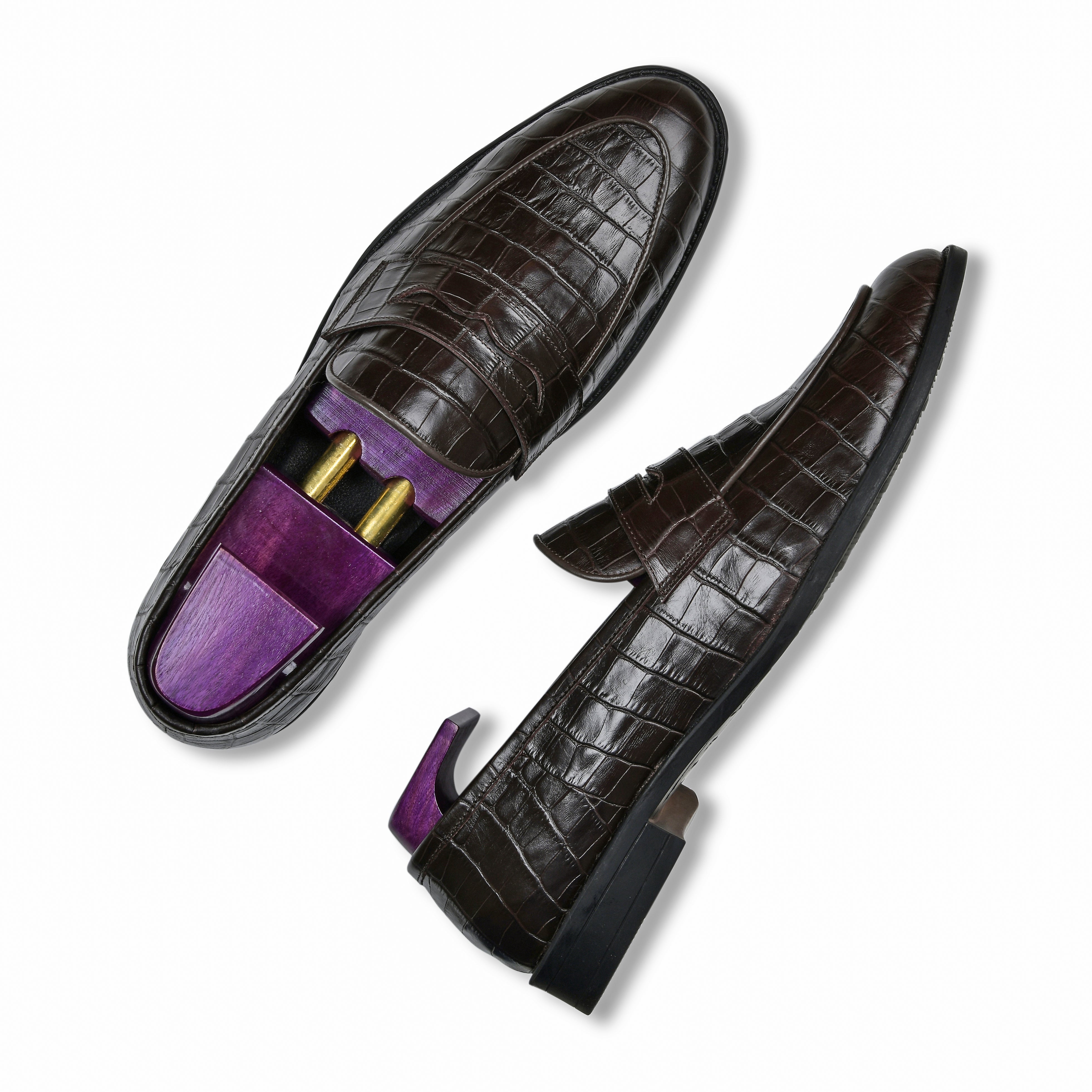 GEORGE | DARK BROWN CROCO