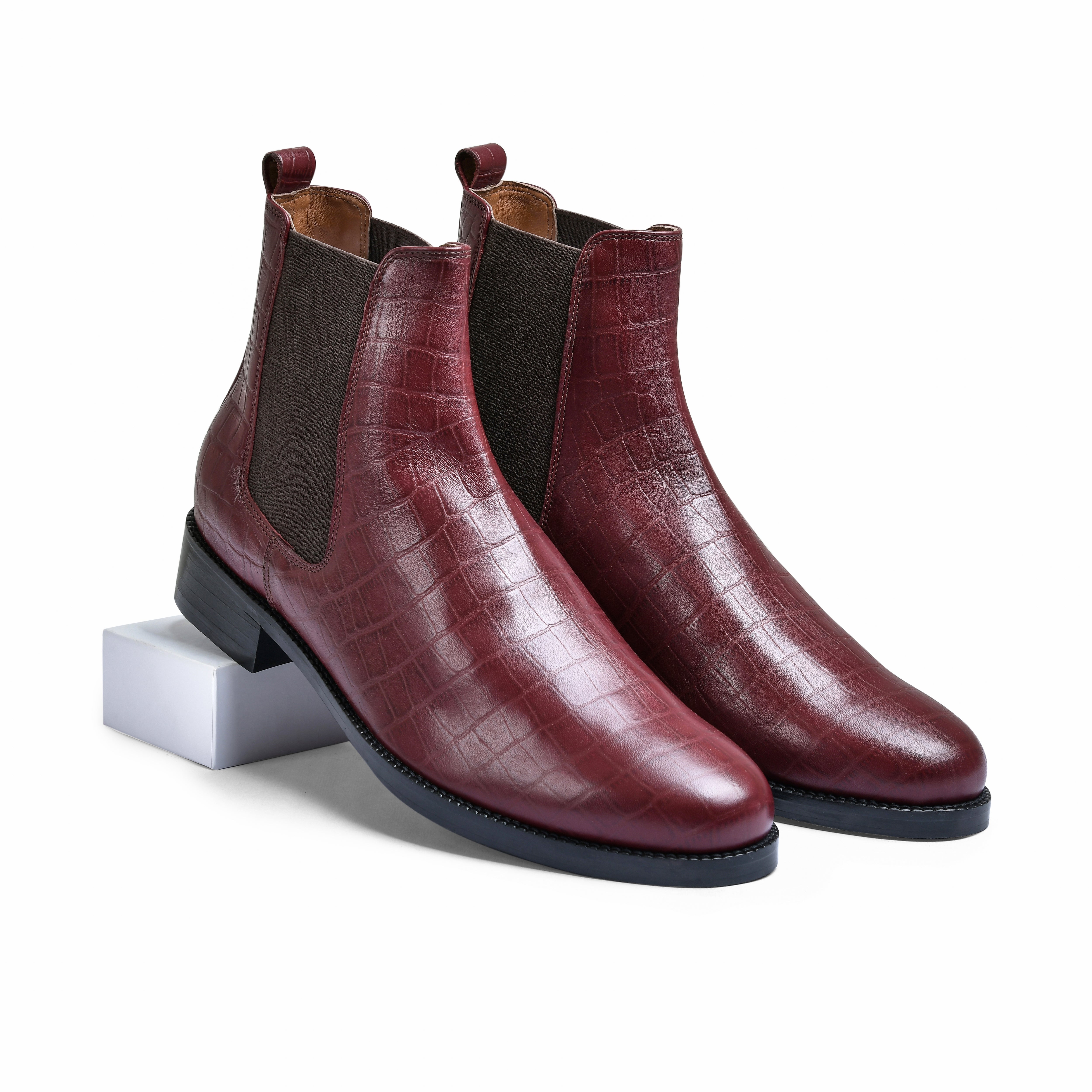 WELLINGTON | BURGUNDY CROCO